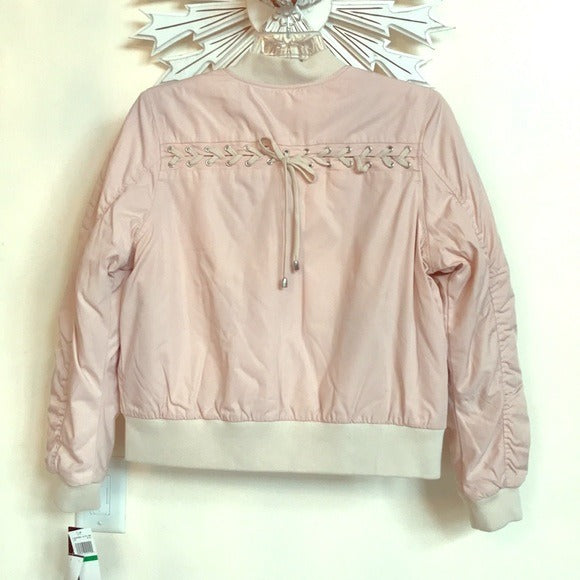 7 For All Mankind Dusty Pink Bomber Jacket Large